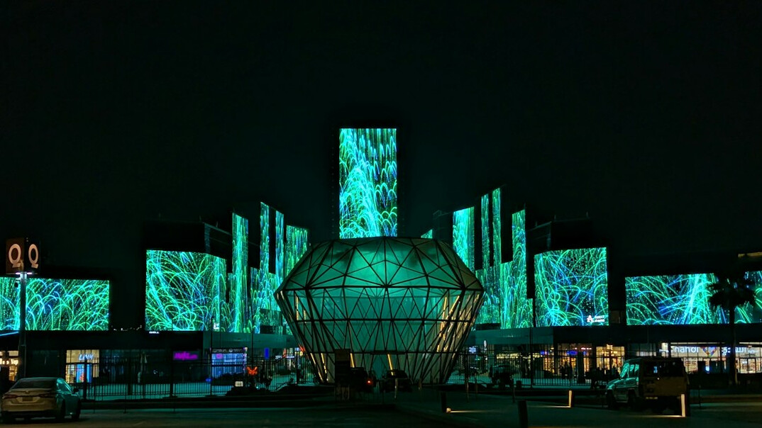 modern film set with led screens