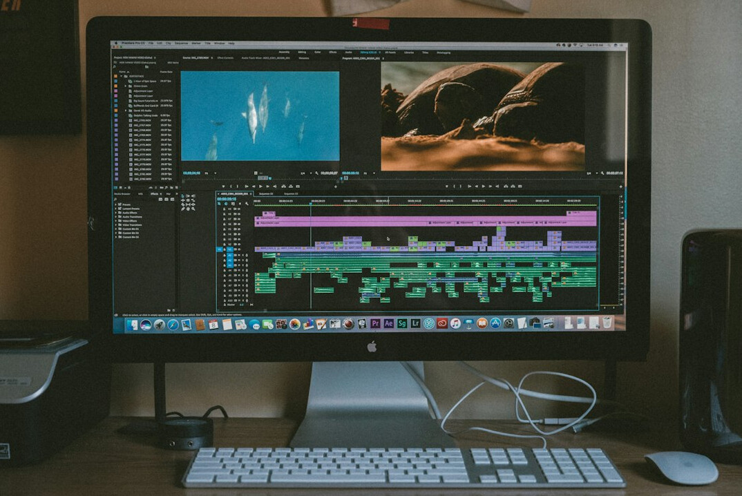 professional video editor working on timeline