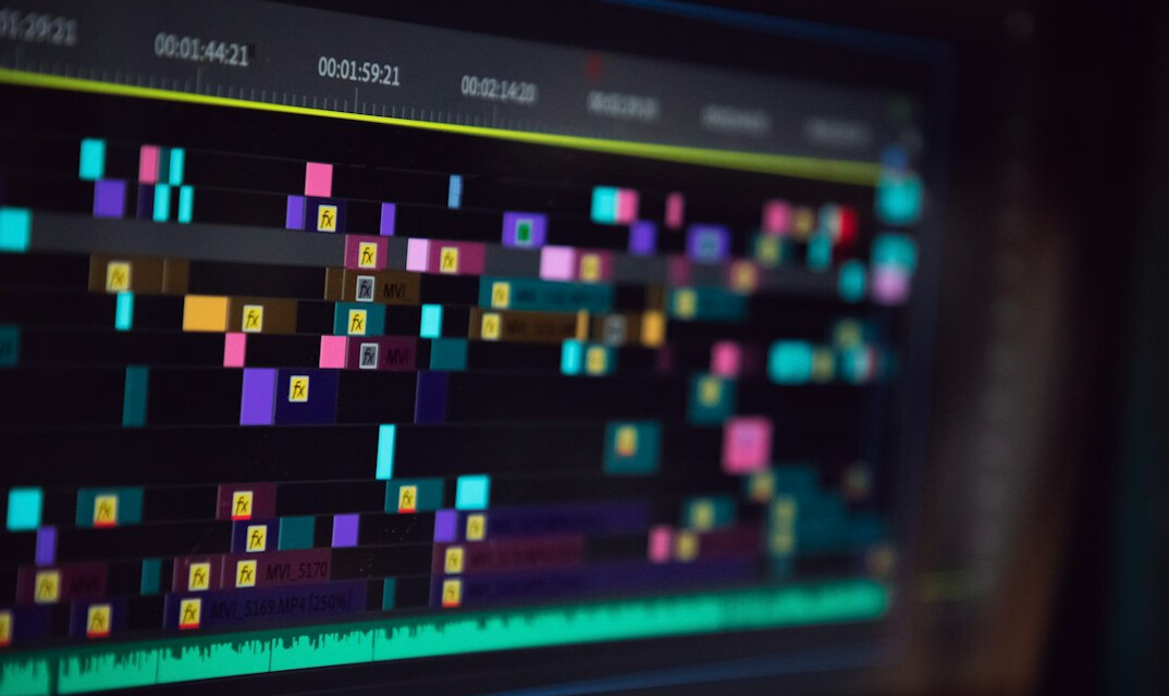 video editor adjusting colors on timeline