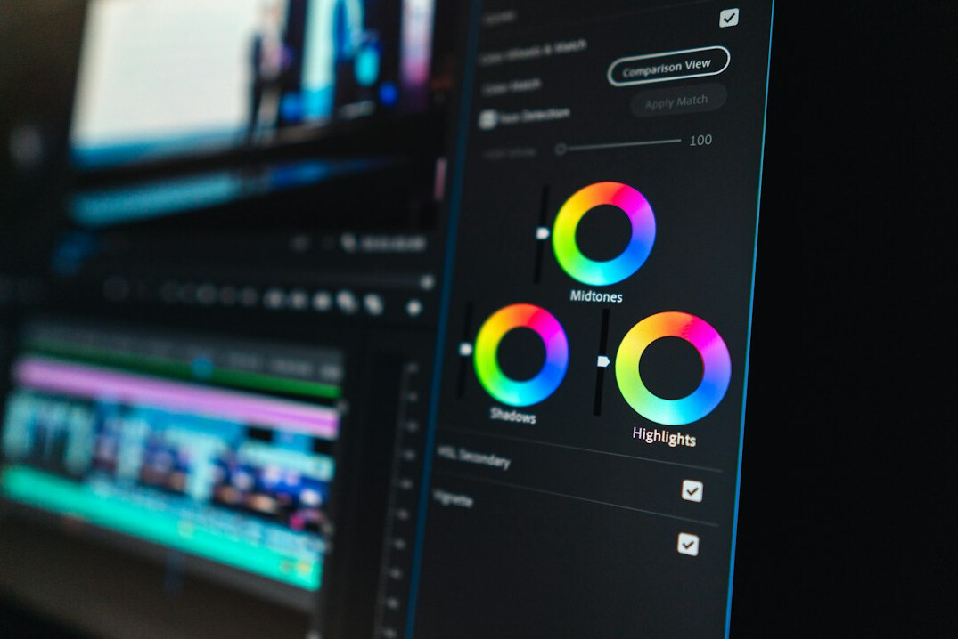 editing software screen