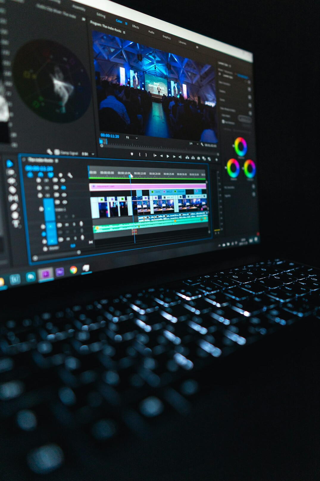 video editing software screen